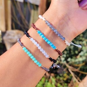 Handmade Minimalist Style Opal White Crystal Bracelet